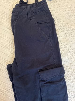 Pantalones cargo Bershka mujer azul