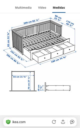 Cama nido HEMNES Ikea