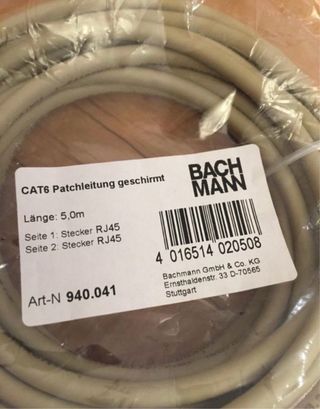 Cable de Red Ethernet Cat 6 Bachmann 5 metros