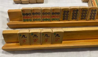Juego Mah-Jong Bambú Antiguo China