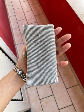 Porta tabacco in velluto a coste