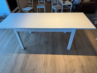 Mesa extensible blanca Ikea