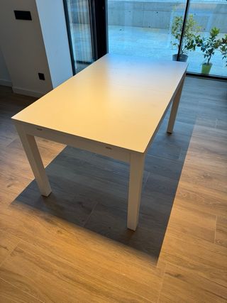 Mesa extensible blanca Ikea
