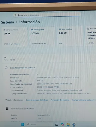 Ordenador Acer i5 Windows 11