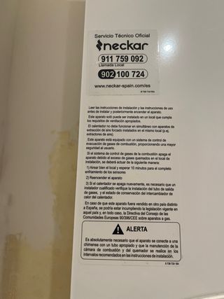 Caldera gas Neckar WRN10-4 KE31NE butano