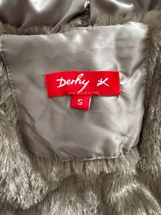 Abrigo René Derhy Beige Metalizado Acolchado