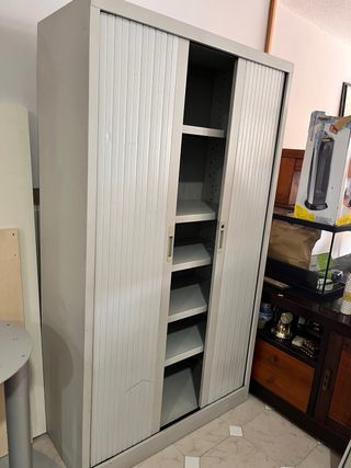 Armario oficina metálico beige/gris