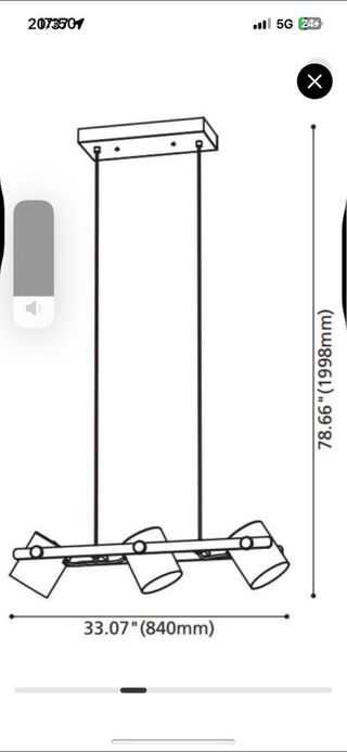 Lámpara de techo madera y metal negro