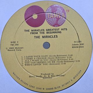The Miracles - Greatest Hits From The Begining