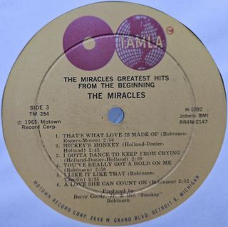 The Miracles - Greatest Hits From The Begining