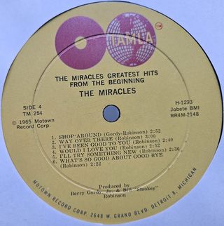 The Miracles - Greatest Hits From The Begining