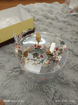 Tocados florales para comunión/boda