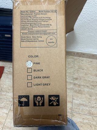 Columpio eléctrico bebé hasta 6 meses