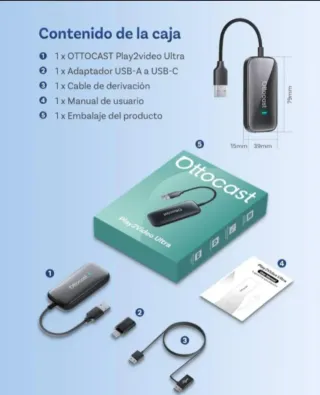 Adaptador Ottocast CarPlay Ultra 2026