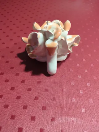 Rosa de porcelana hecha a mano. Antigua