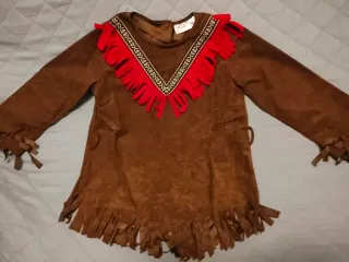 Costume Carnevale Indigeno Indio Indiano Bambino