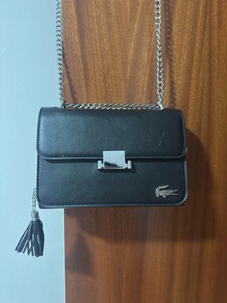Bolso bandolera negro Lacoste