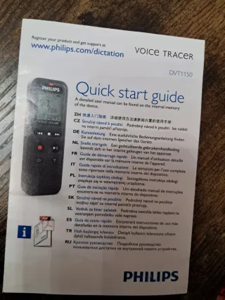 Grabadora Voz Philips VoiceTracer 4GB. Con pilas.