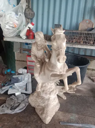 Lote de 2 Figuras de marmolina  Decoración