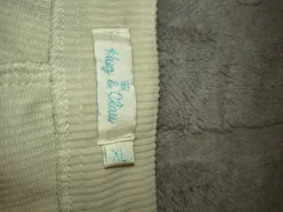 Pantalón pana ancho beige chica