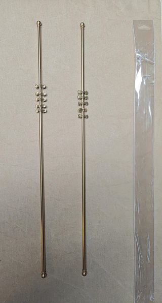 Par de Varillas Extensibles Doradas para Visillos