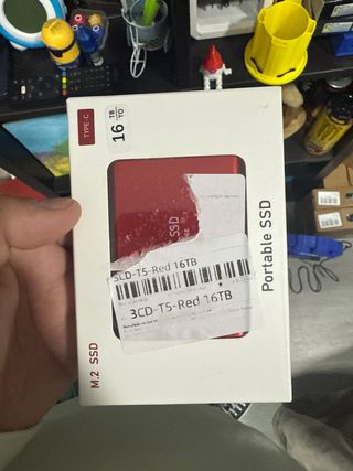 SSD Portátil 16TB disco duro Rojo