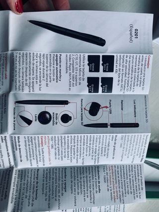 Bolígrafo espía oculto