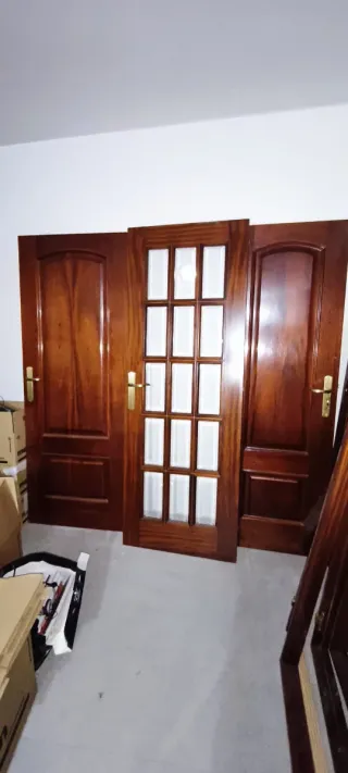 Puertas madera maciza sapelli. 4 puertas.