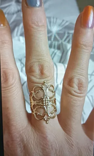 Anello gotico dorato regolabile