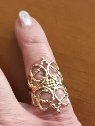 Anello gotico dorato regolabile