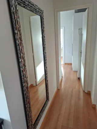 Espejo Pared Marco Madera Tallado Negro/plateado