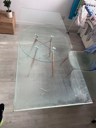 Placa de cristal para mesa o mampara