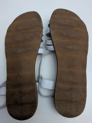 Sandalias Krack Piel Blancas Talla 37