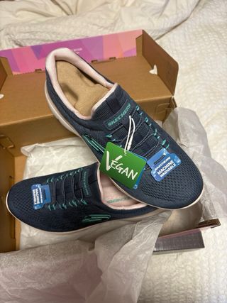 Deportivas Skechers Mujer Memory Foam Azul/Rosa