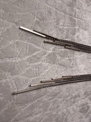 Pendientes largos de plata 925 minimalistas