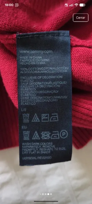 Jersey Tommy Hilfiger Rojo