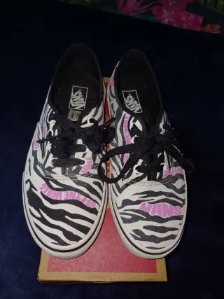 Vans Cebra Rosa y Blanca