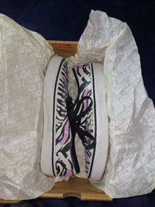 Vans Cebra Rosa y Blanca