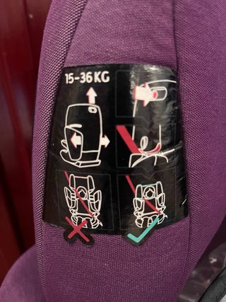 Silla coche Concord Isofix morada, niños 15-36 Kg