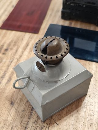 Antica lampada per segnalazione - lampada ferrovia