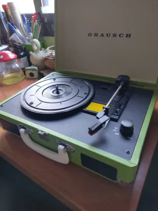 Tocadiscos Maletín Portátil Grausch RPS101 Verde