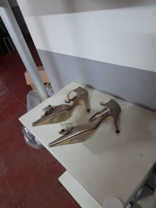 Zapatos de fiesta dorados/plateados