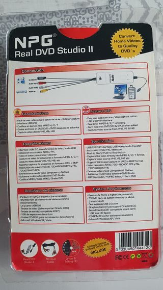NPG Real DVD Studio II Convertidor VHS a DVD