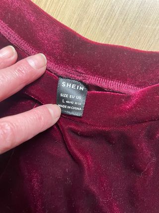 Jersey Terciopelo Drapeado Talla L