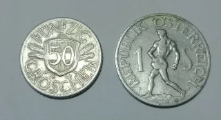 Lotto 319 coppia monete austriache