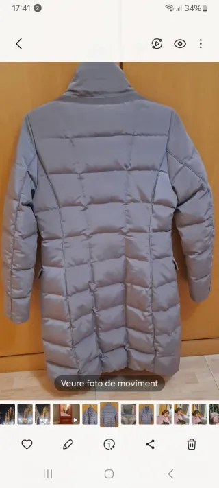 Plumífero Geox gris mujer