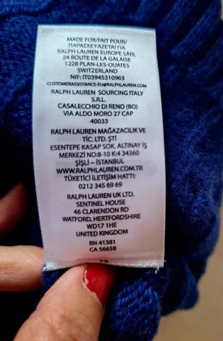Jersey Polo Ralph Lauren azul mujer