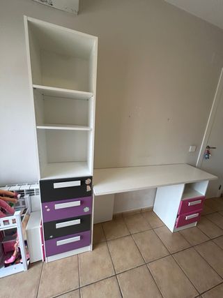 Mesa estudio con cajoneras