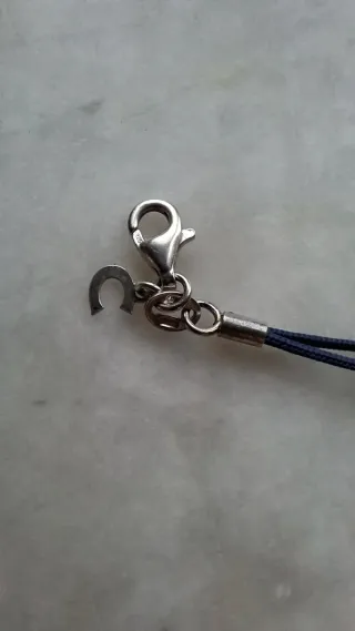 Bracciale cordino blu con stella oro