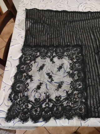 Pareo foulard La Perla nero pizzo